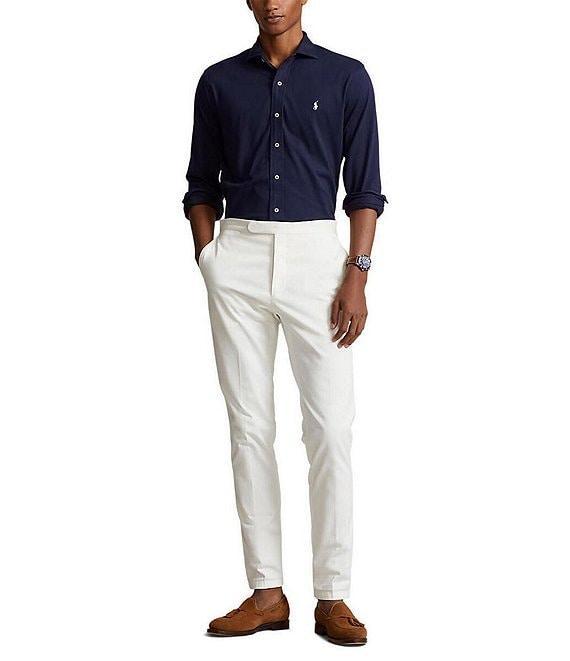 Polo Ralph Lauren Jersey Long Sleeve Woven Shirt Product Image