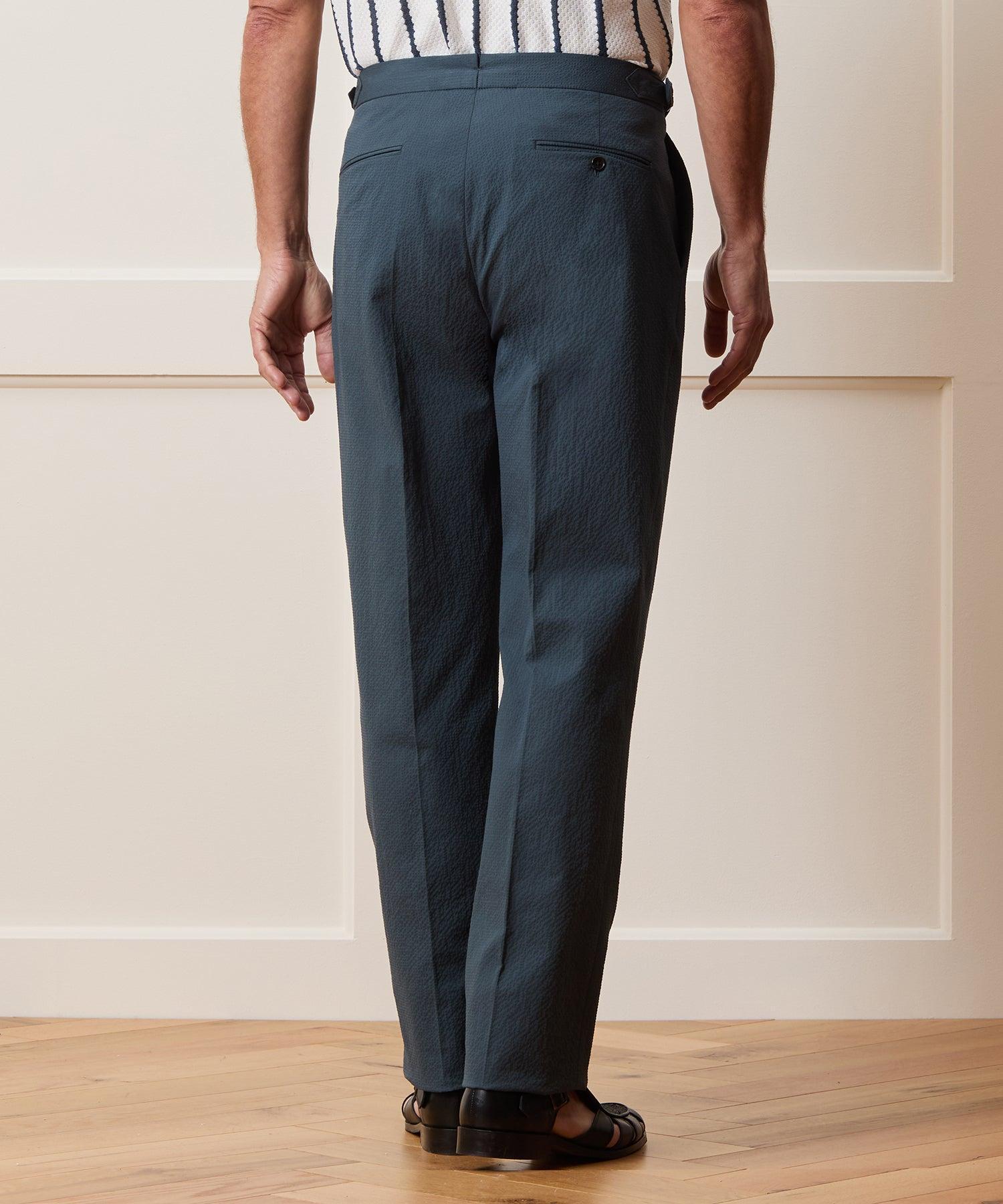 Italian Seersucker Side Tab Trouser Product Image