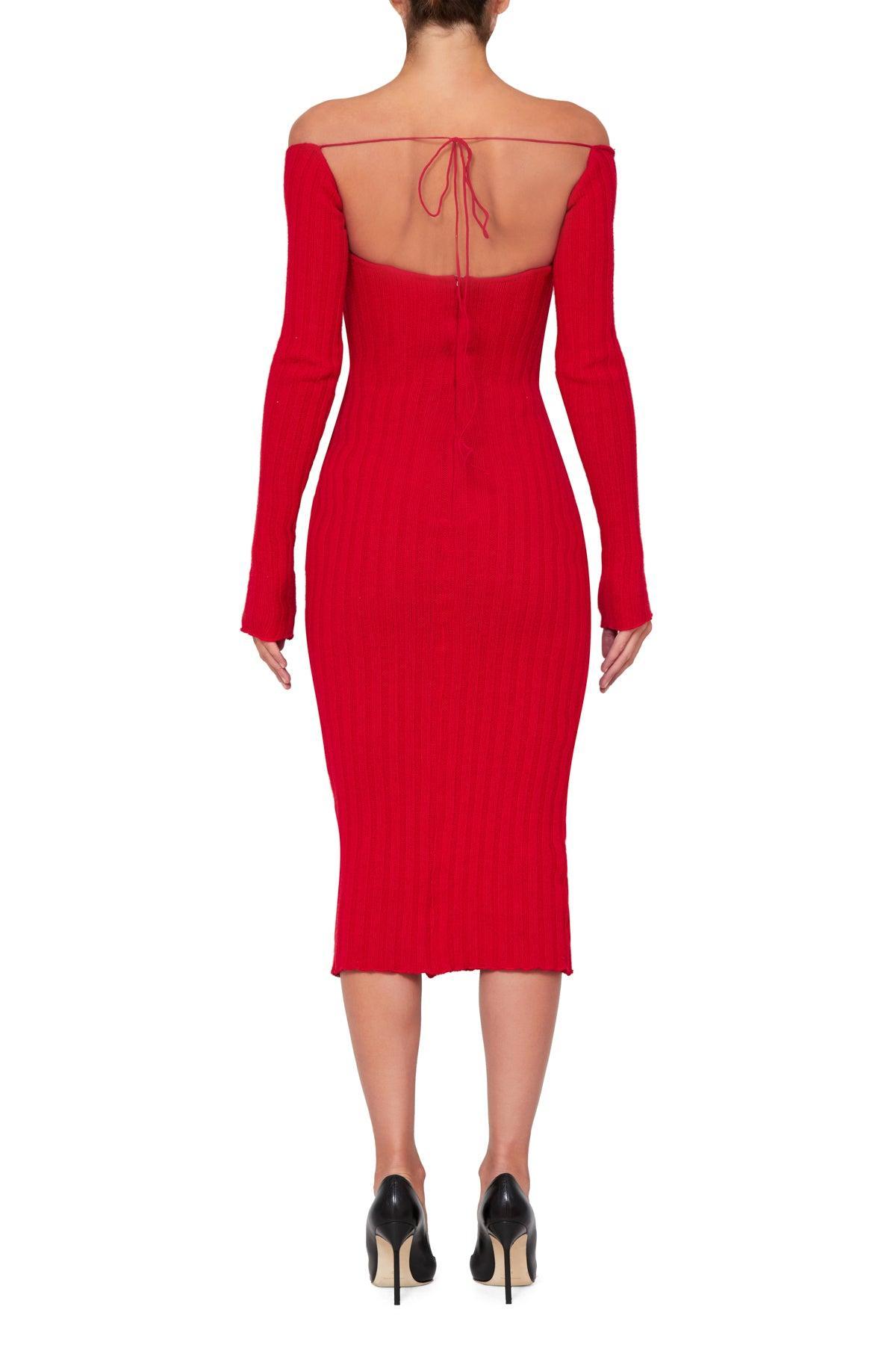 Off The Shoulder Midi Dress Product Image