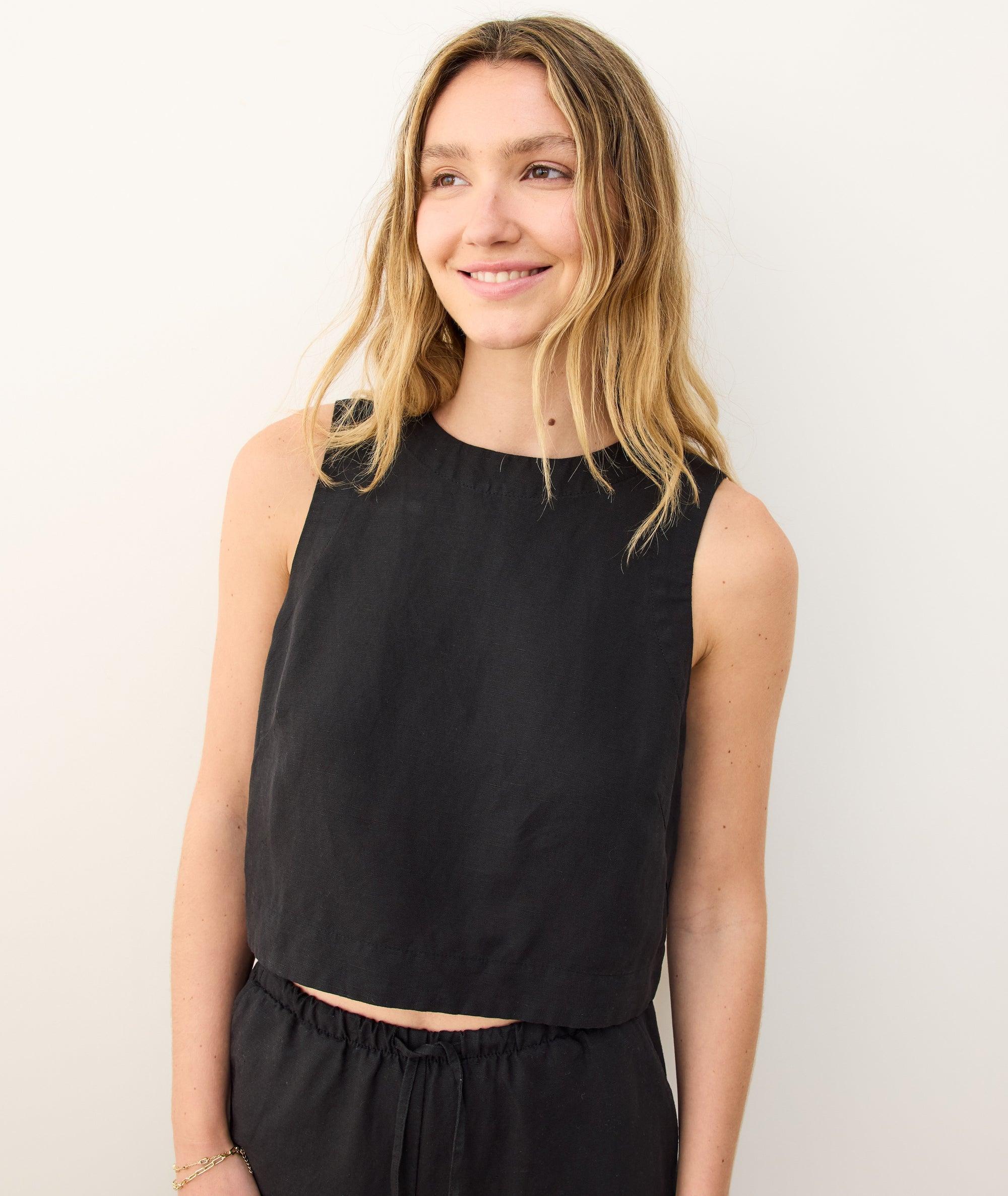 Linen Drawstring Wide Leg Pant Product Image