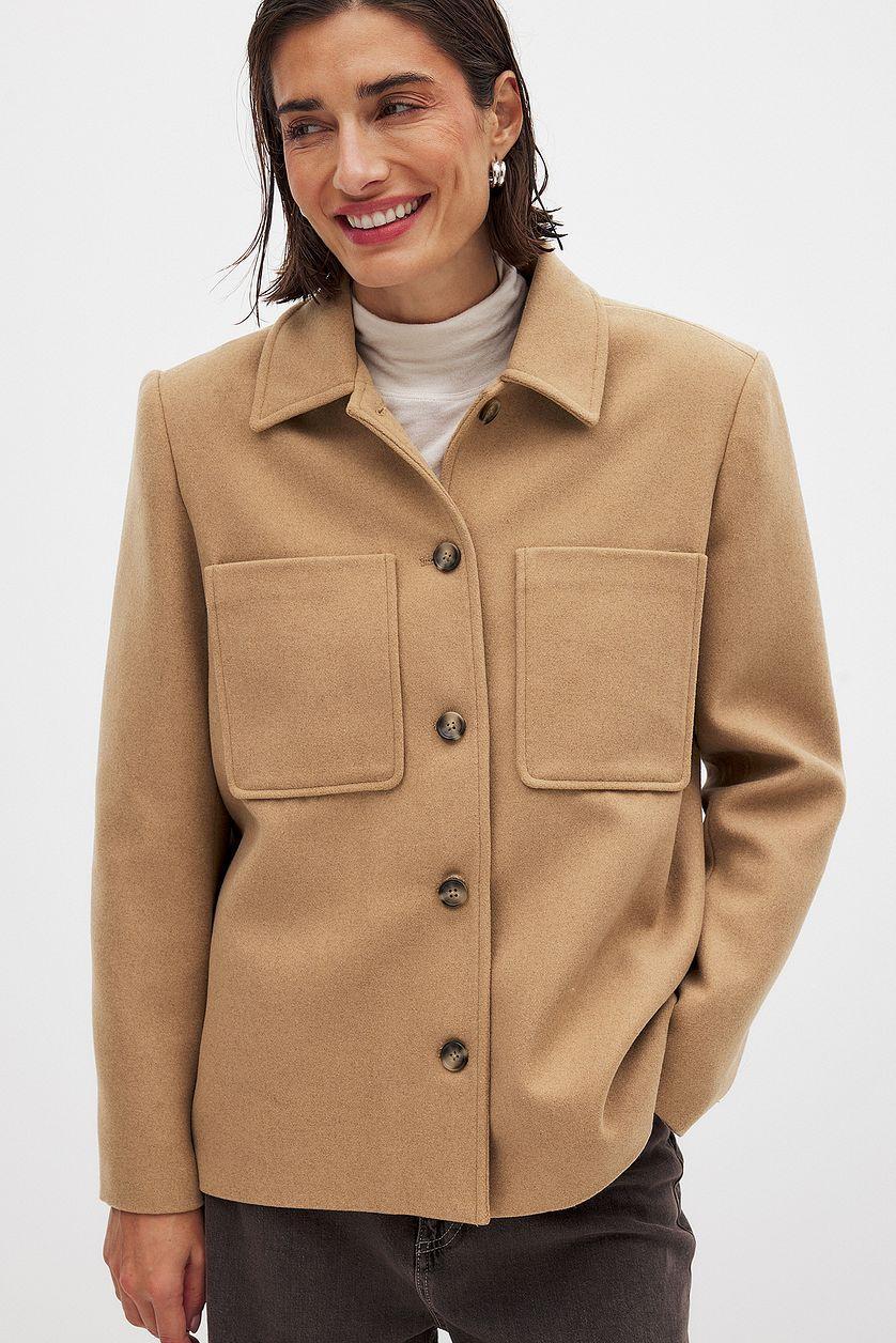 Oversized Wool Blend Jacket Product Image