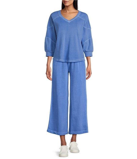 Westbound Petite Size Pull-On Cropped Drawstring Terry Pants Product Image