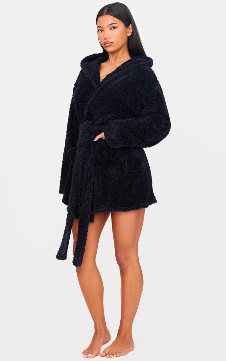 Black Fluffy Bath Robe Product Image