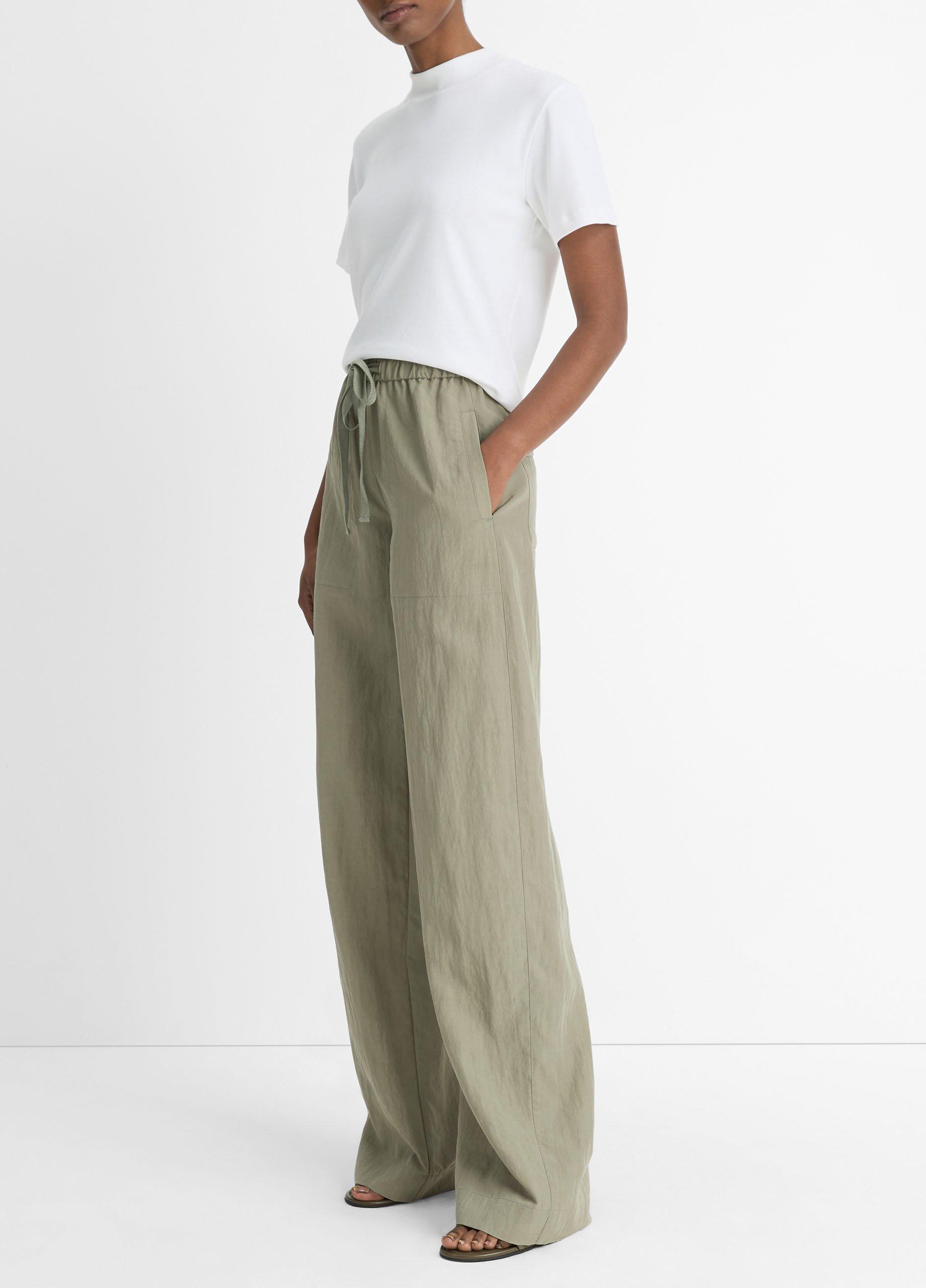 Womens Mid-Rise Utility Drawstring Pant, Smoky Moss, Size M Vince Product Image