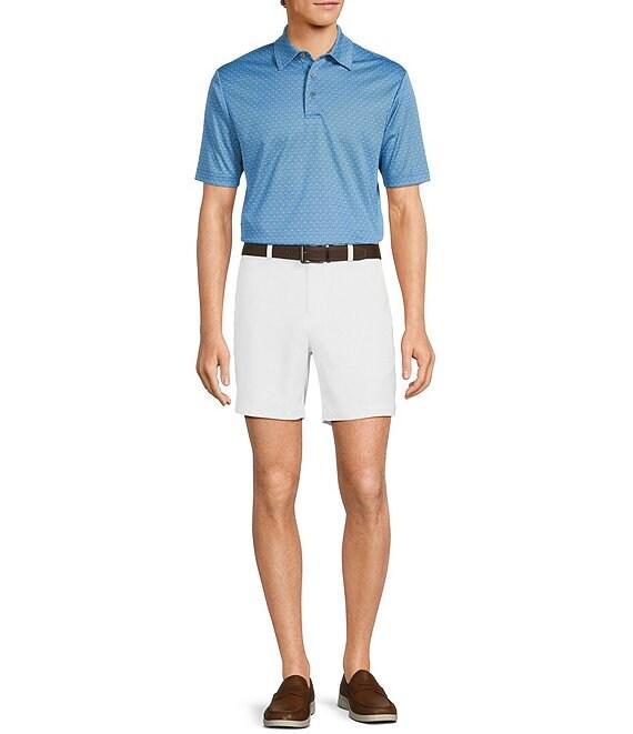 Roundtree & Yorke Big & Tall Performance Short Sleeve Geo Jacquard Polo Shirt Product Image