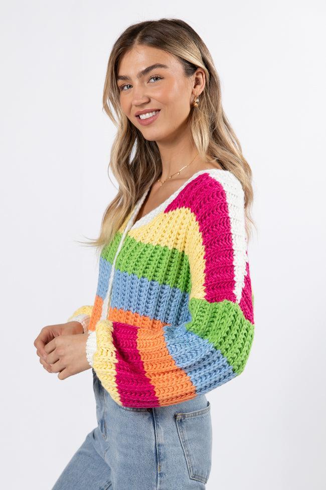 Little Bit More Multi Stripe Cardigan  FINAL SALE Product Image