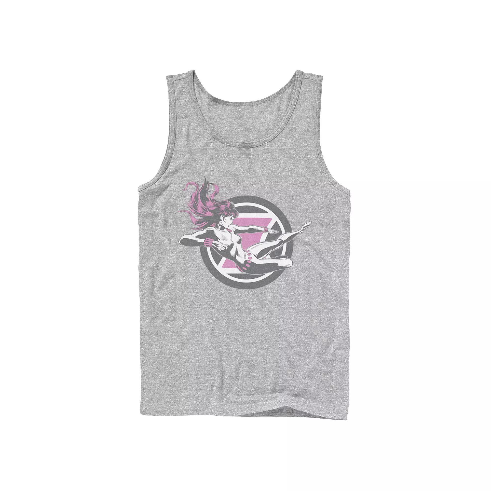 Men's Marvel Black Widow Flying Kick Tank Top,  Product Image