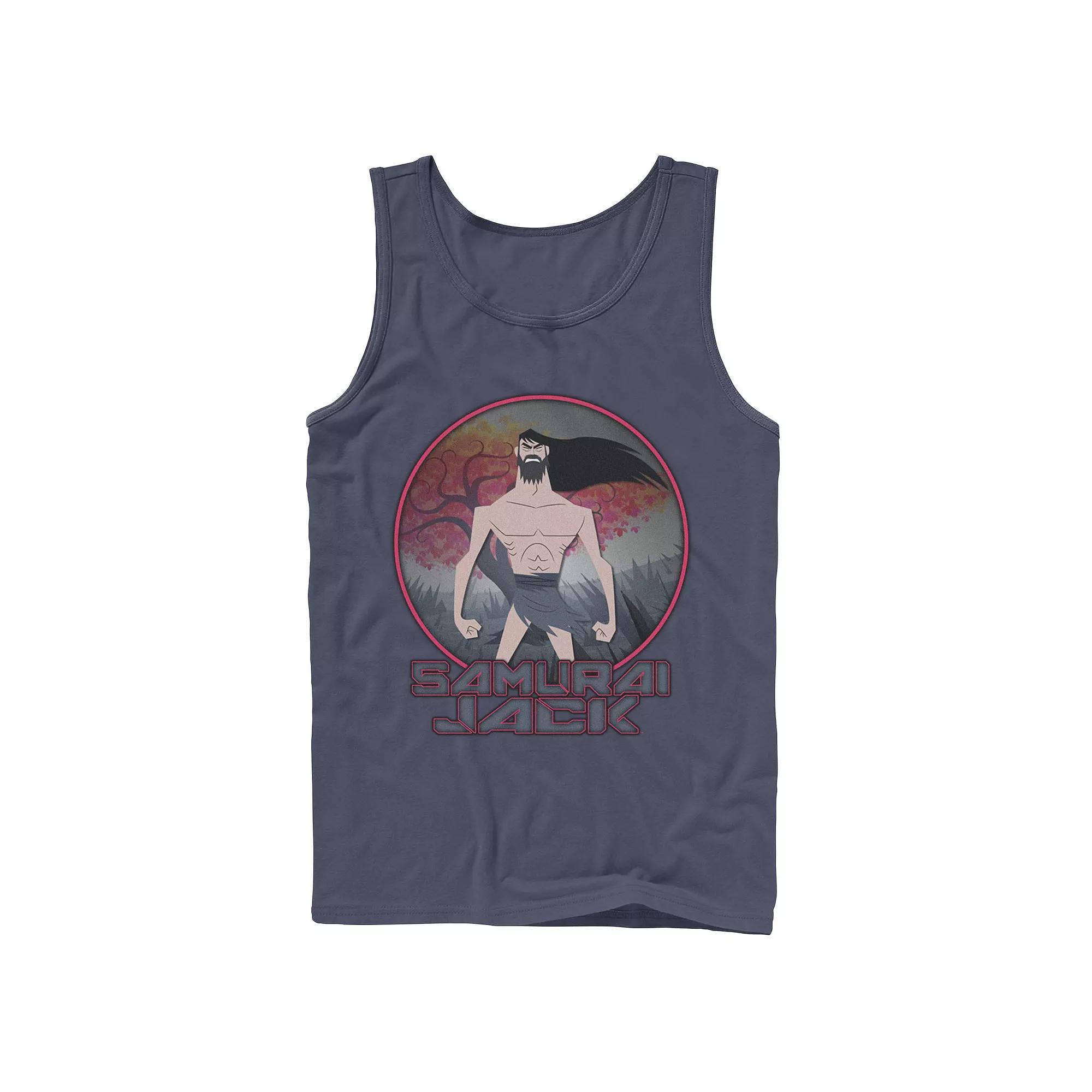 Men's CN Samurai Jack Circle Portrait Logo Tank Top, Size: Small, Blue Product Image