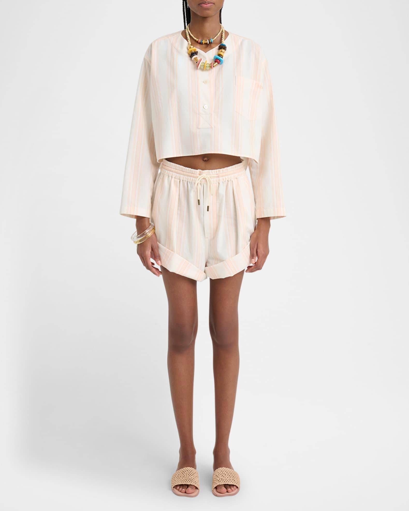 Striped Pull-On Shorts Product Image