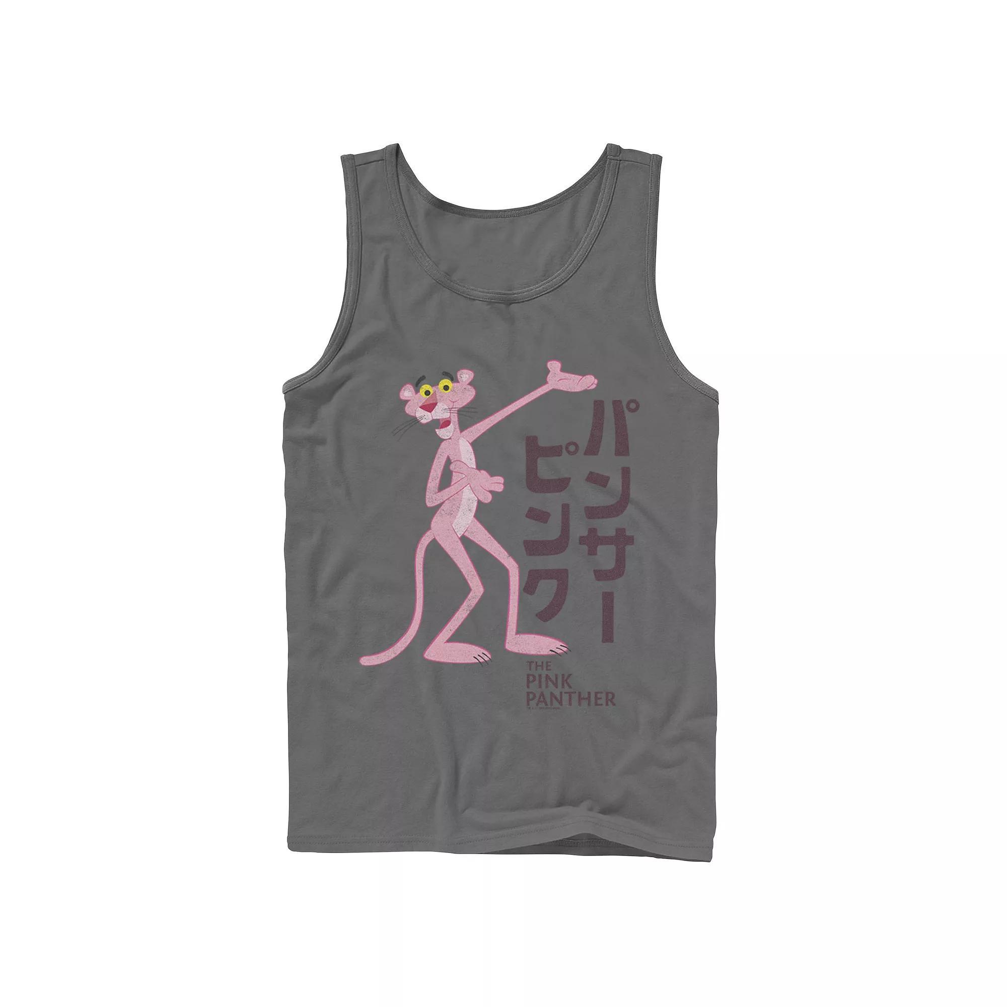 Men's Pink Panther Kanji Portrait Logo Tank Top,  Product Image