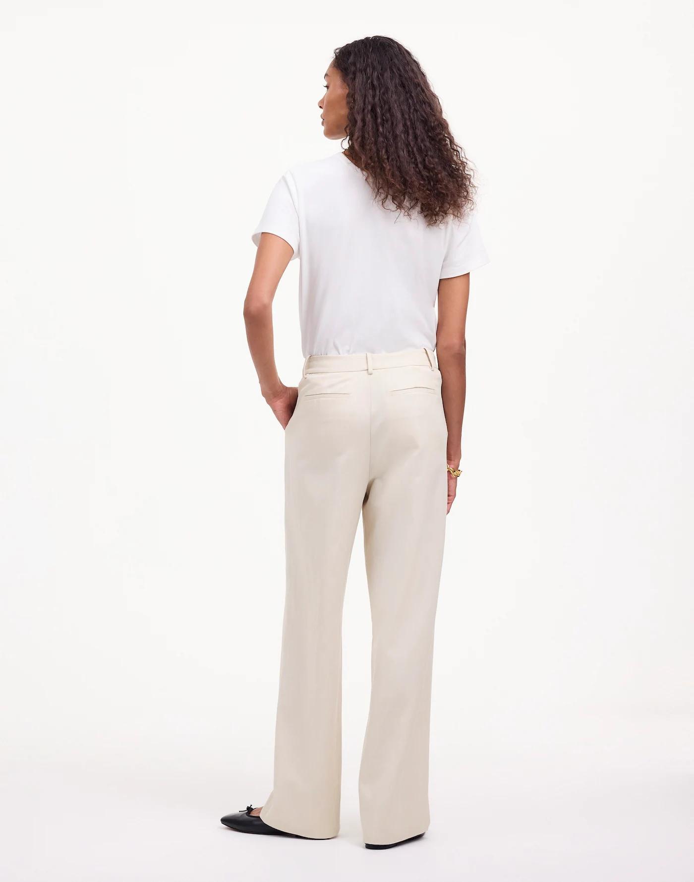 Slouchy Straight Pants in Drapey Twill Product Image