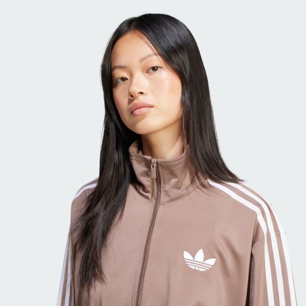 adidas Adicolor Classic Firebird Loose Track Top Black 2XS Womens Product Image