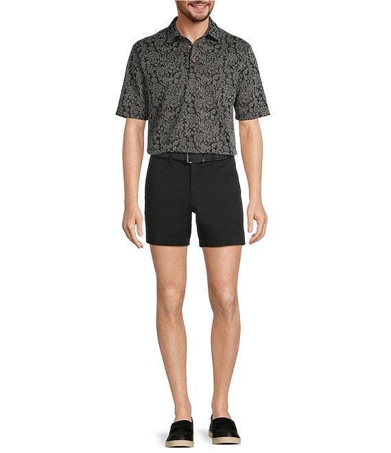 Roundtree & Yorke The Cloud Short 5#double; Straight Fit Flat Front Stretch Washed Chino Shorts Product Image