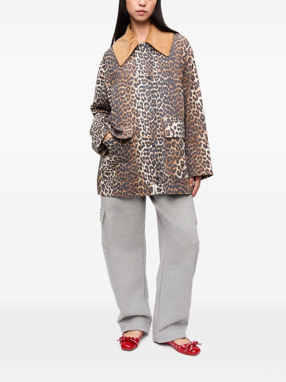 leopard-print bomber jacket Product Image