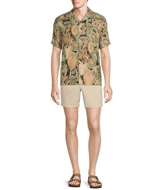 Rowm's Outsider's Oasis Short Sleeve Ikap Tropical Print Shirt Product Image