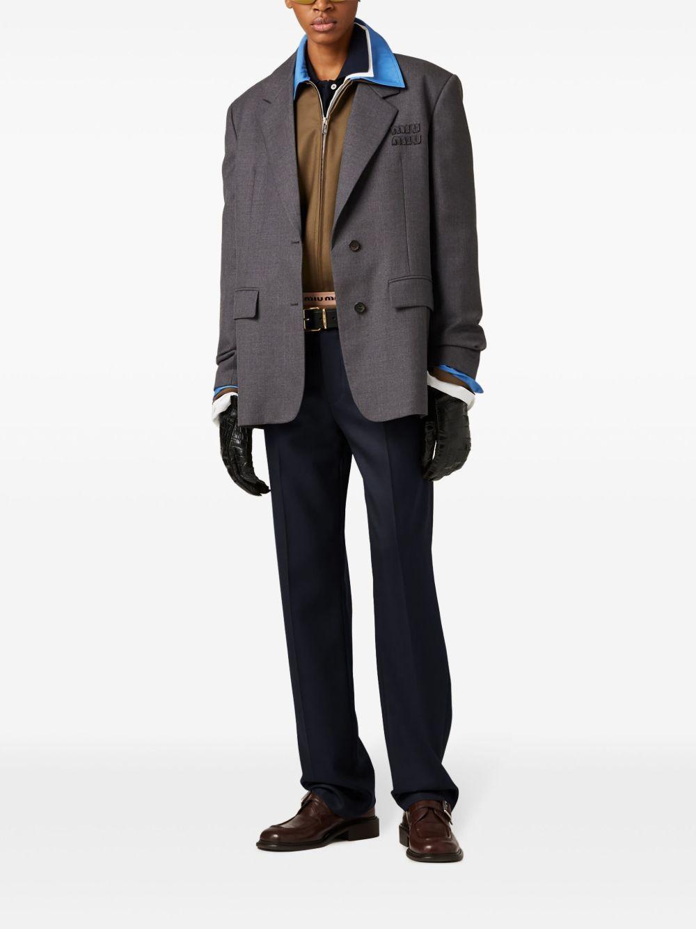 single-breasted gabardine blazer Product Image