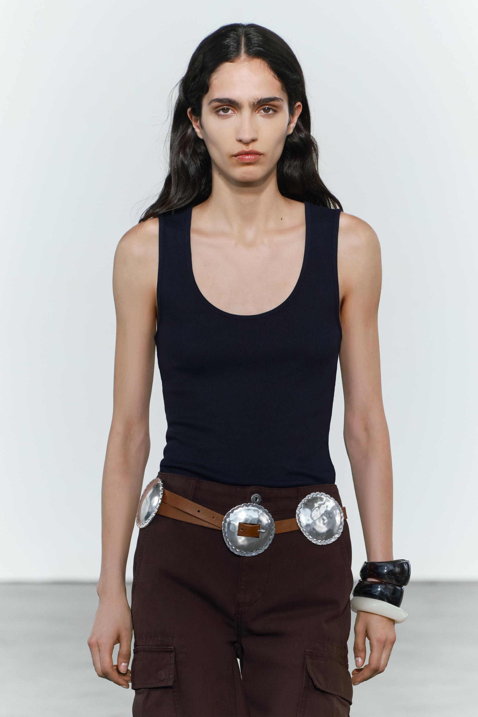 LEATHER BELT WITH HEWN BUCKLE Product Image