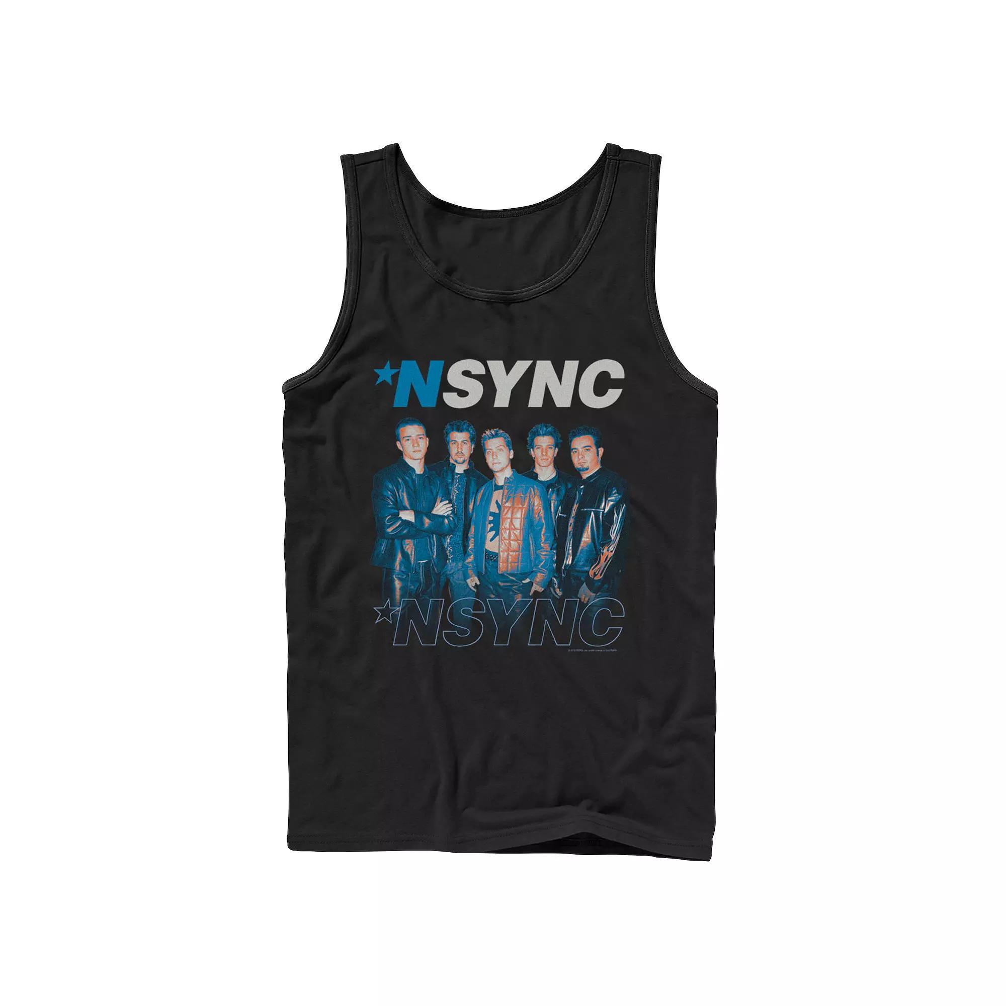 Men's Nsync Band Group Shot Tank Top, Size: XL, Black Product Image