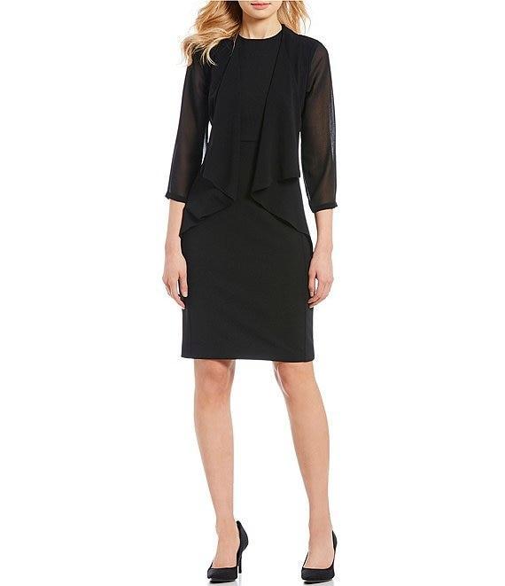Calvin Klein Cascading Chiffon Cardigan Shrug Product Image