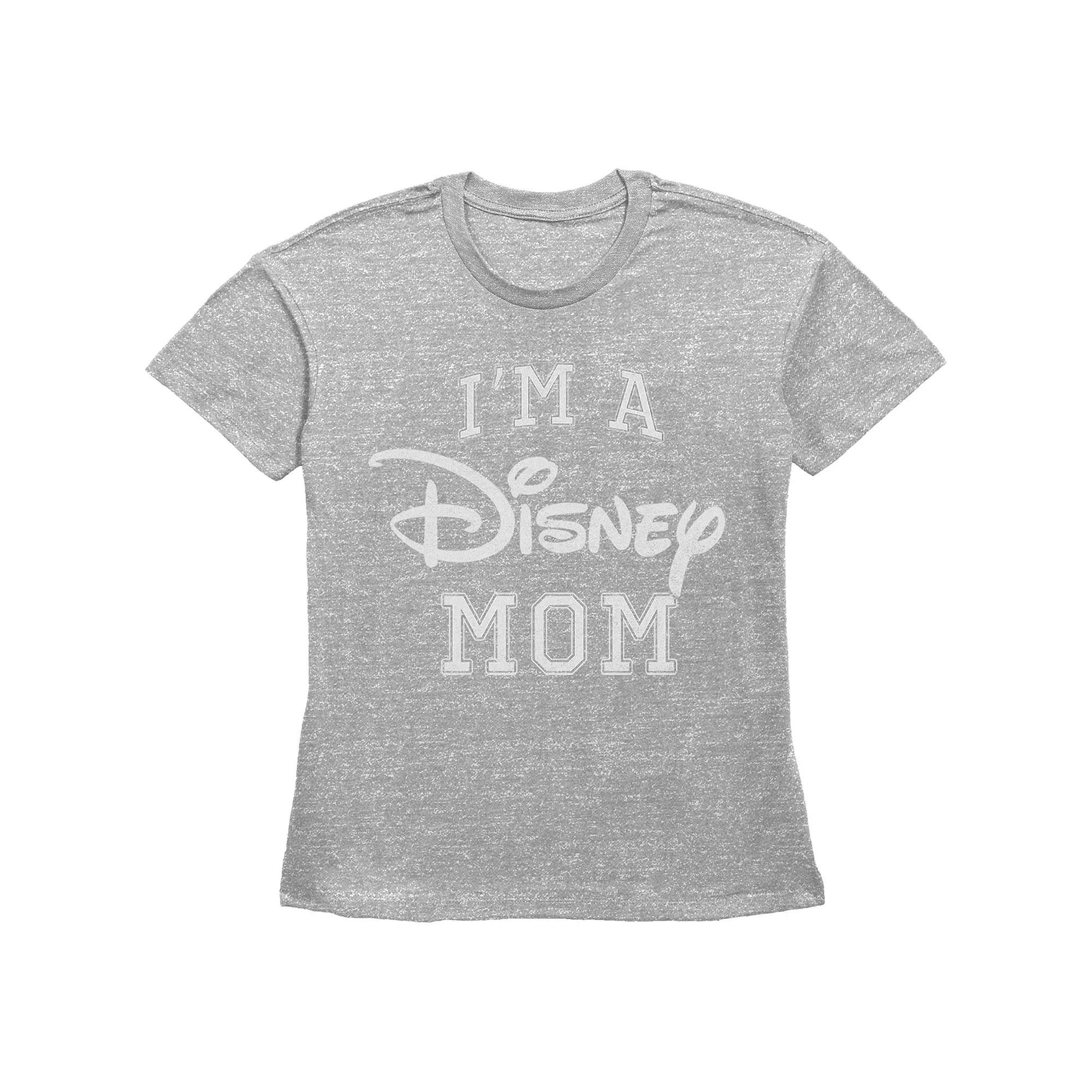 Disney's I'm A Disney Mom Varsity Style Basic Fit Women's Graphic Tee,  Product Image