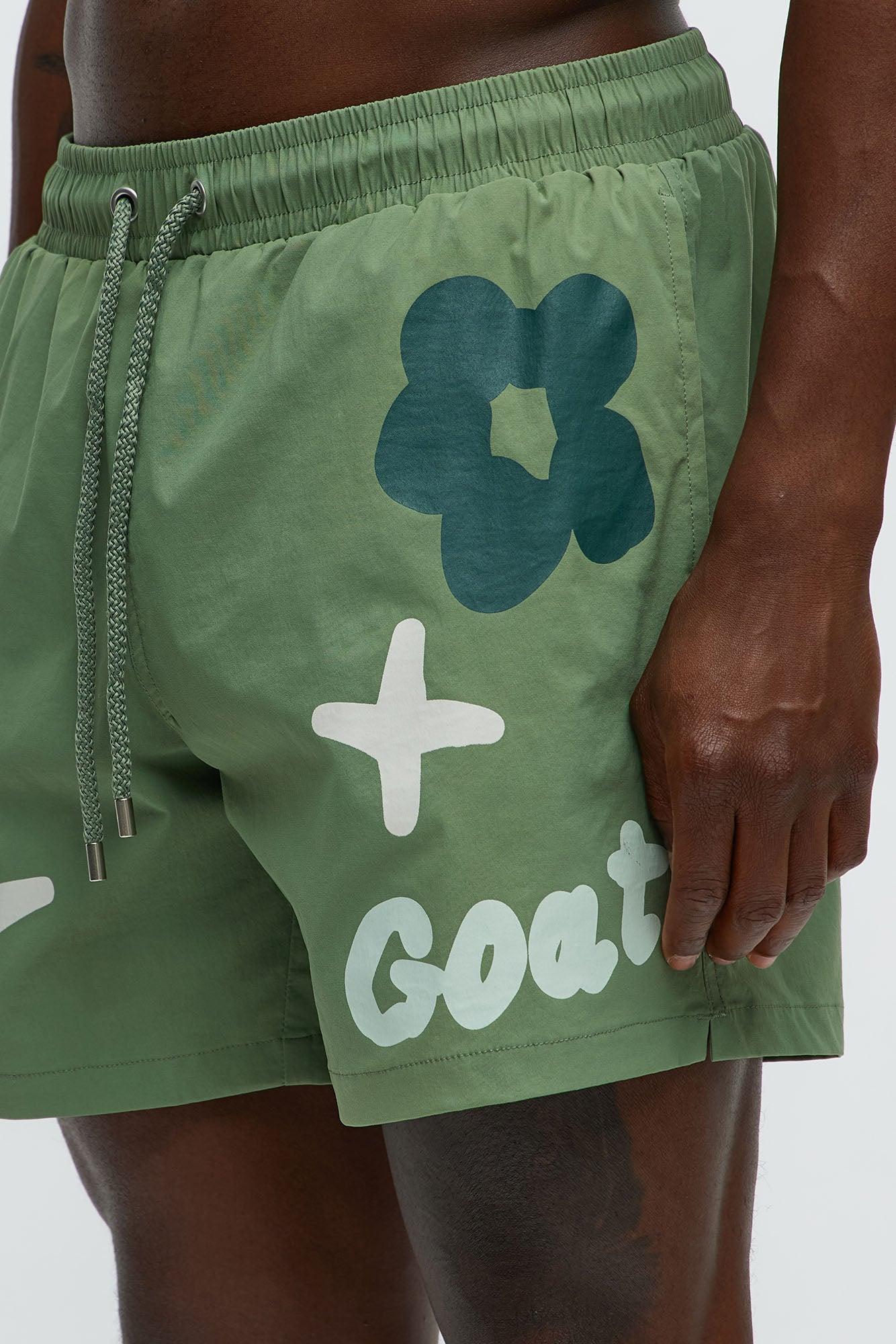 Goat And All Swim Mid Trunk - Sage Product Image