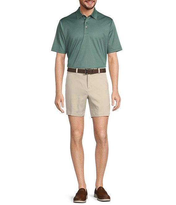 Roundtree & Yorke Big & Tall Performance Diamond Jacquard Polo Shirt Product Image