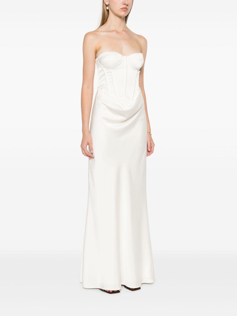 satin pearl maxi dress Product Image