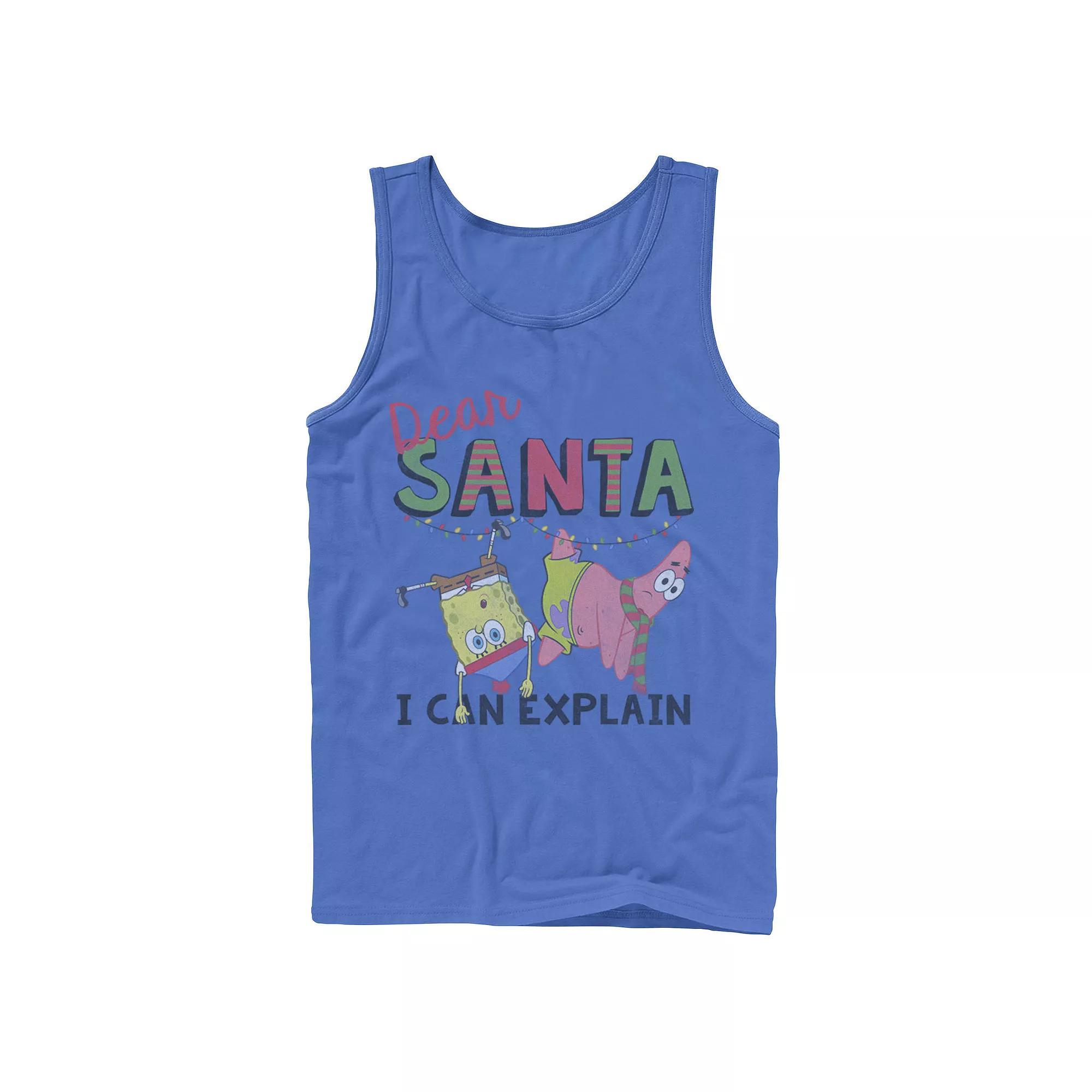 Men's Nickelodeon SpongeBob SquarePants Santa I Can Explain Graphic Tank Top,  Product Image