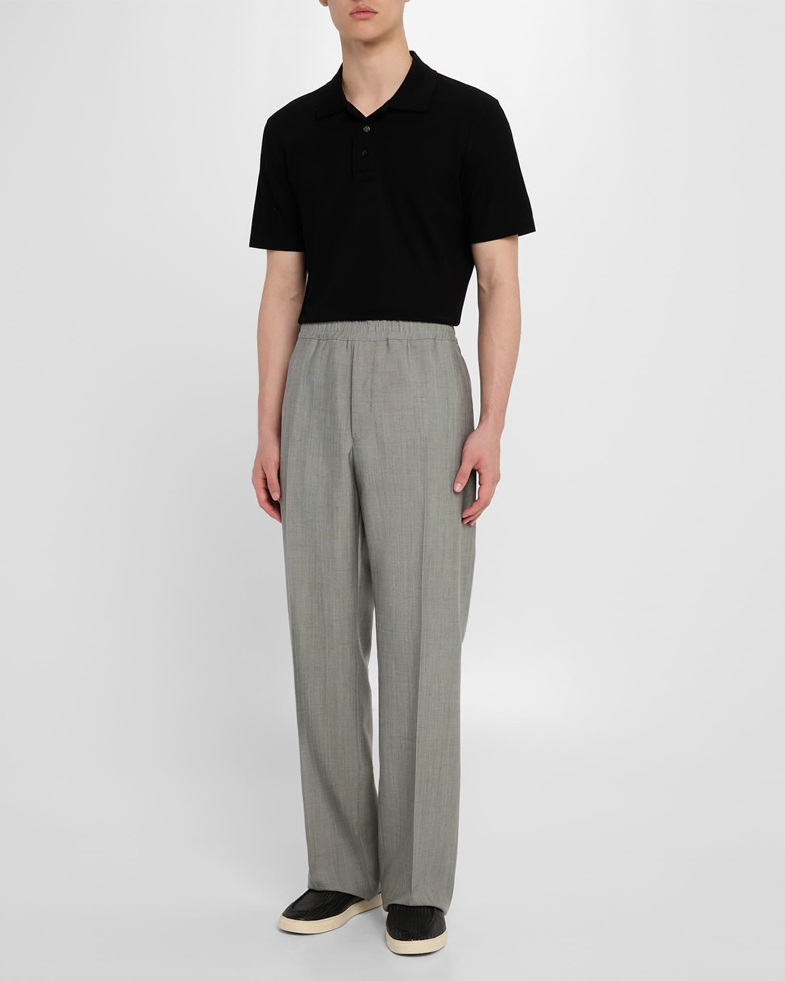 Men's Wool and Mohair Pull-On Trousers Product Image