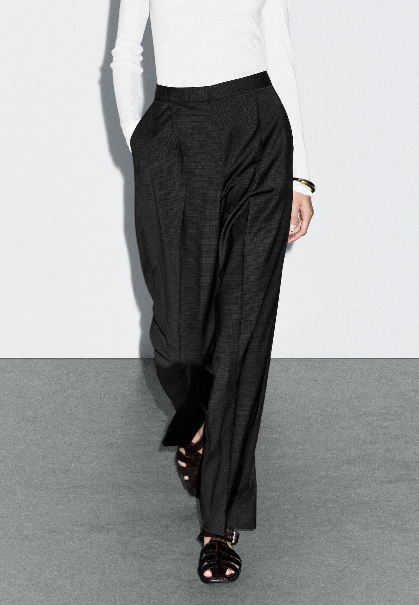 Wool blend darted trousers Product Image