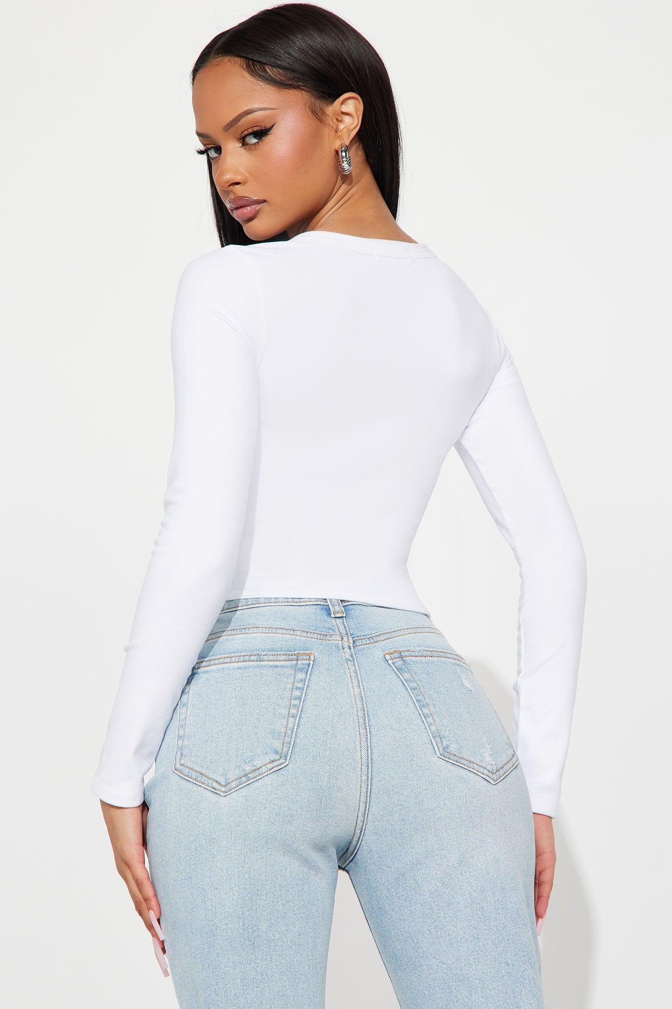 Poppy Long Sleeve Brushed Knit Top - Off White Female Product Image