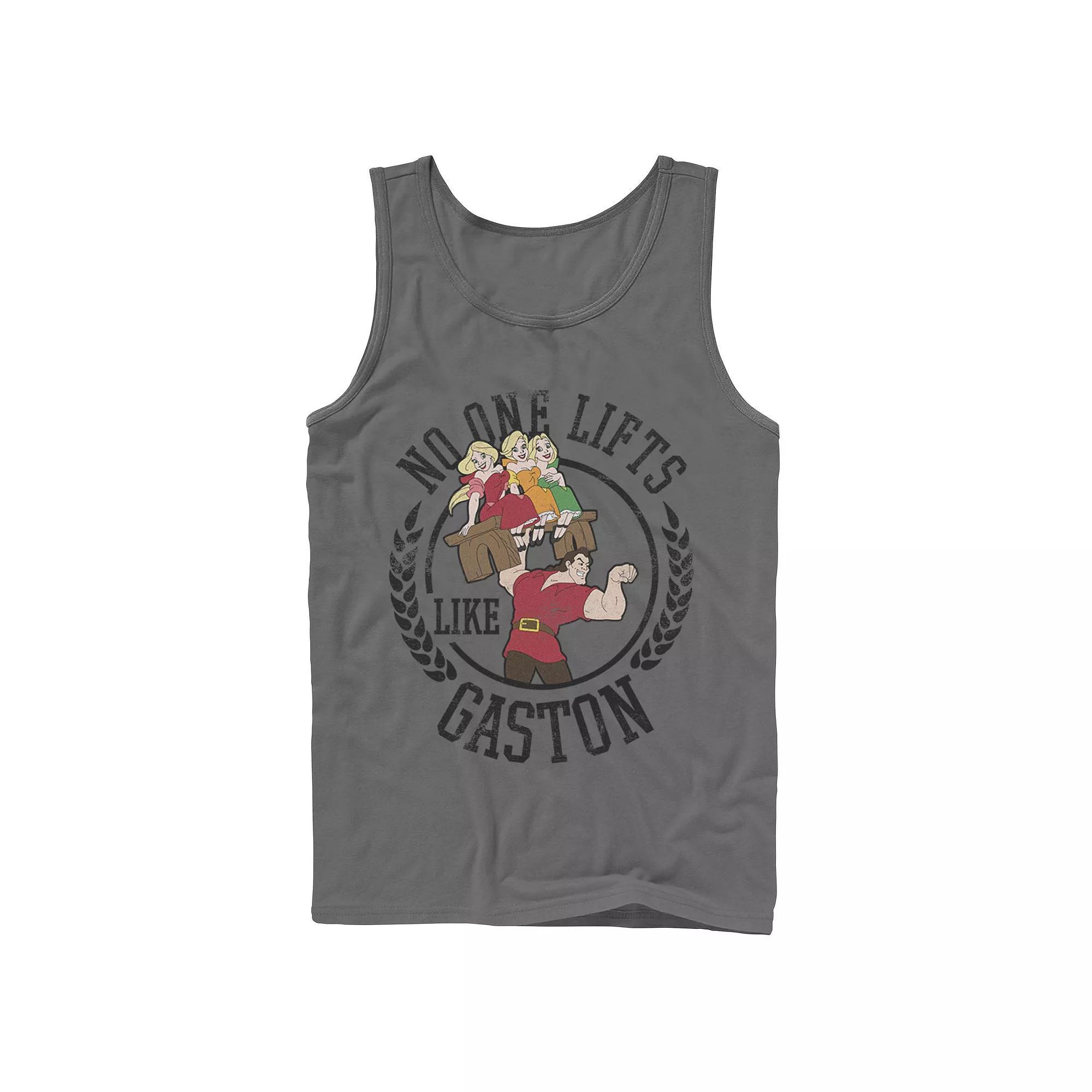 Disney's Beauty and the Beast Men's No One Lifts Like Gaston Badge Tank Top,  Product Image
