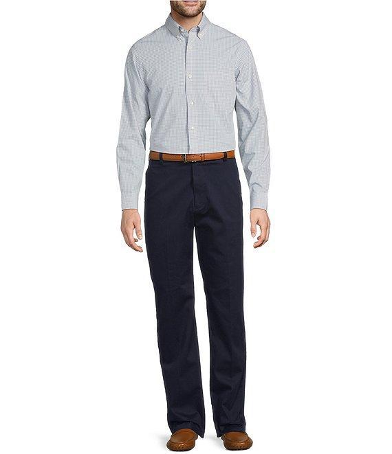 Gold Label Roundtree & Yorke Slim Fit Non-Iron Long Sleeve Small Check Sport Shirt Product Image