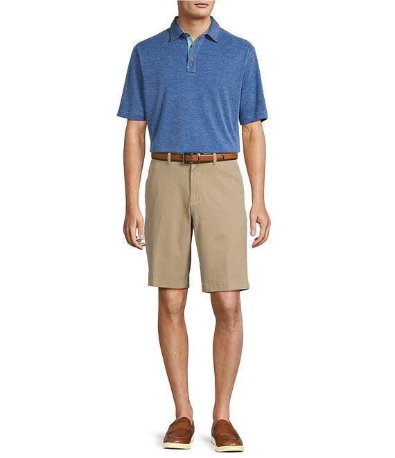 Roundtree & Yorke Short Sleeve Stripe Polynosic Polo Shirt Product Image