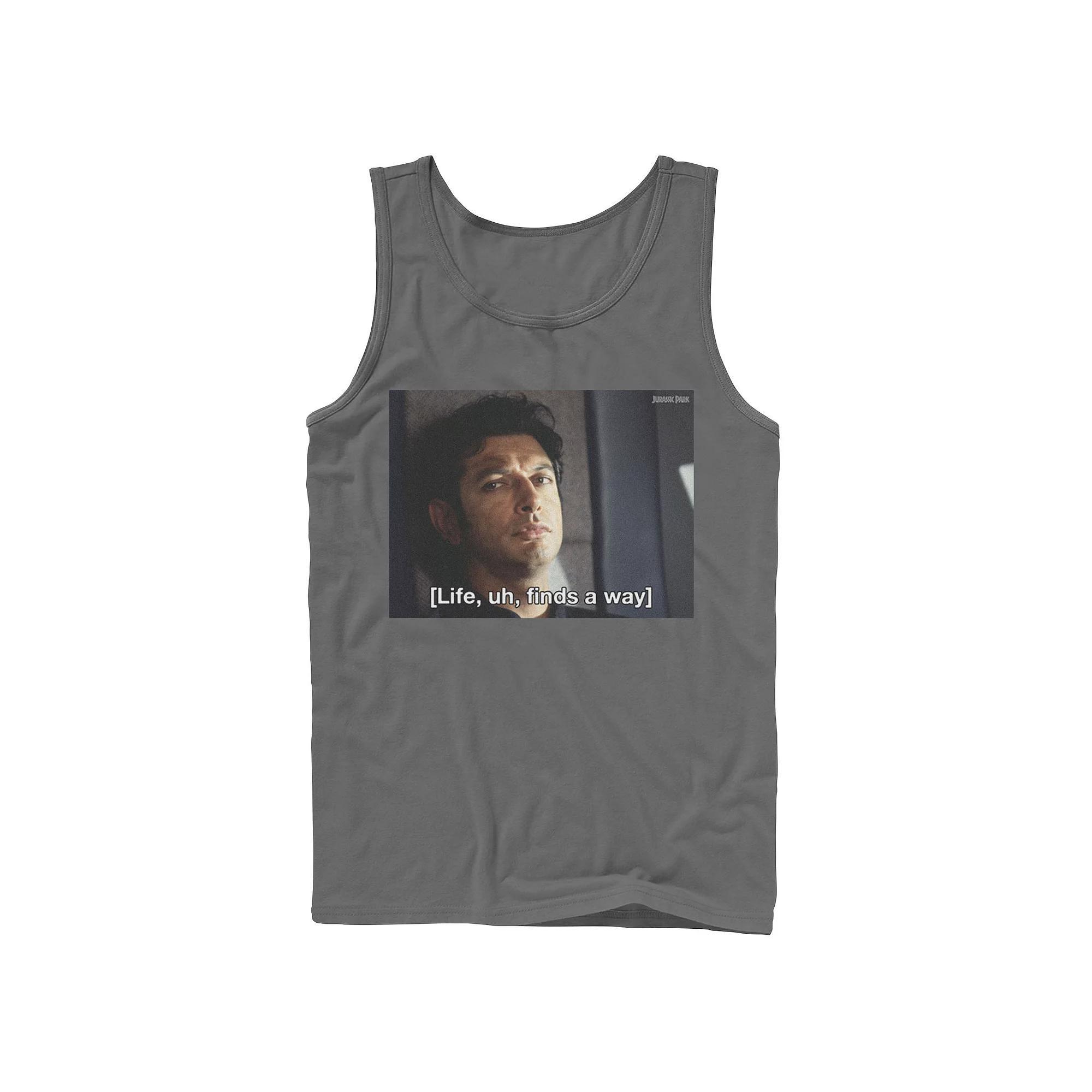 Men's Jurassic Park Life Finds A Way Goldblum Jeff Stare Tank Top,  Product Image