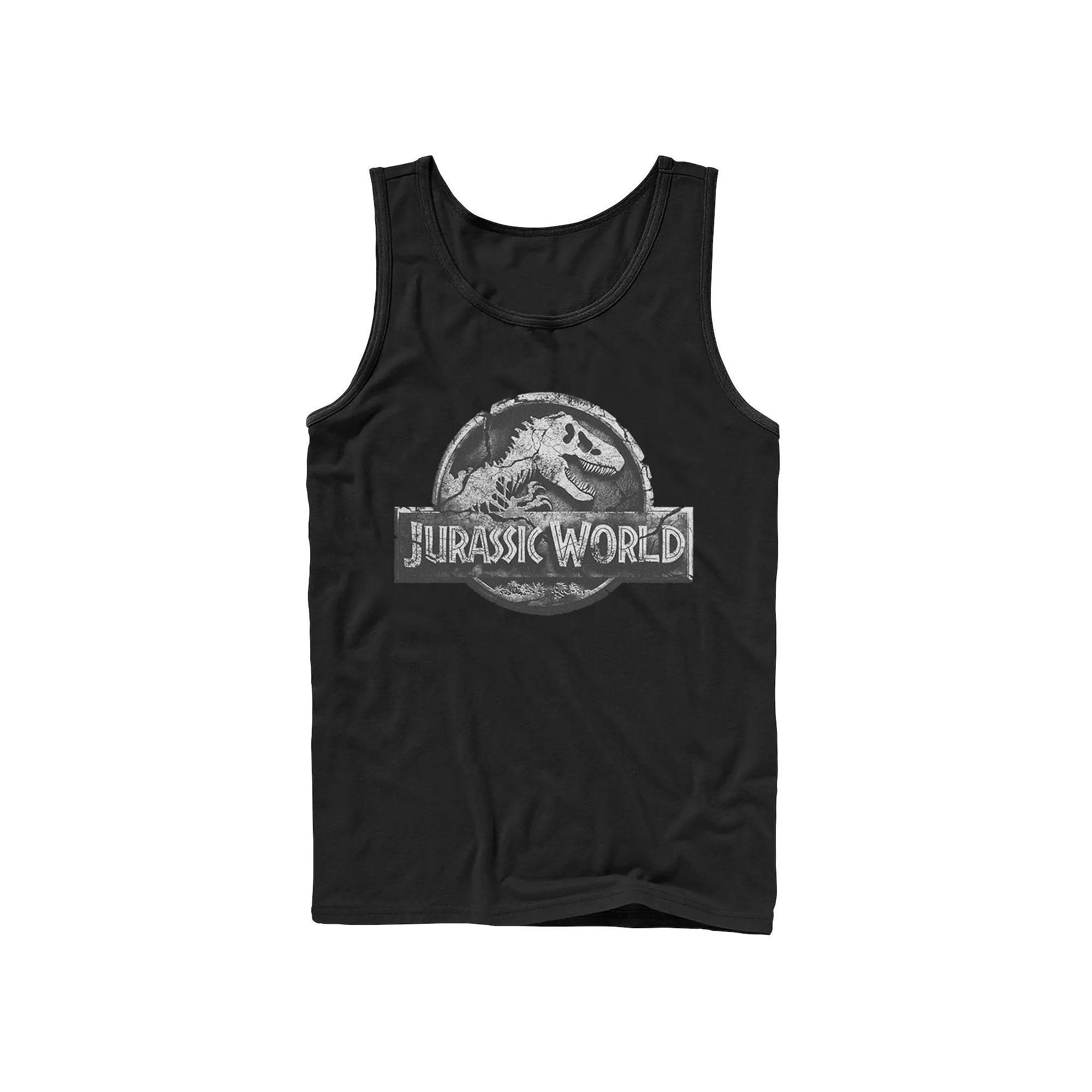 Men's Jurassic World Two Return Stone Logo Tank Top, Size: Medium, Black Product Image