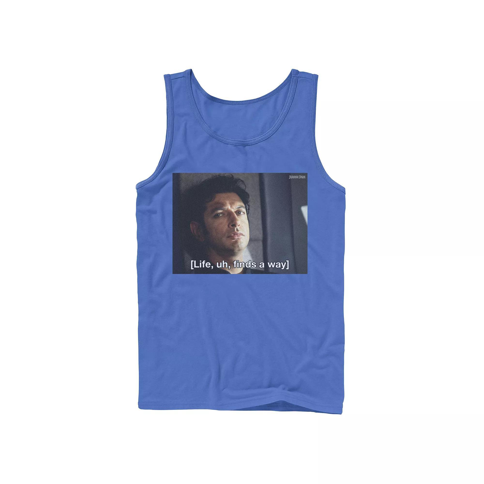 Men's Jurassic Park Life Finds A Way Goldblum Jeff Stare Tank Top,  Product Image