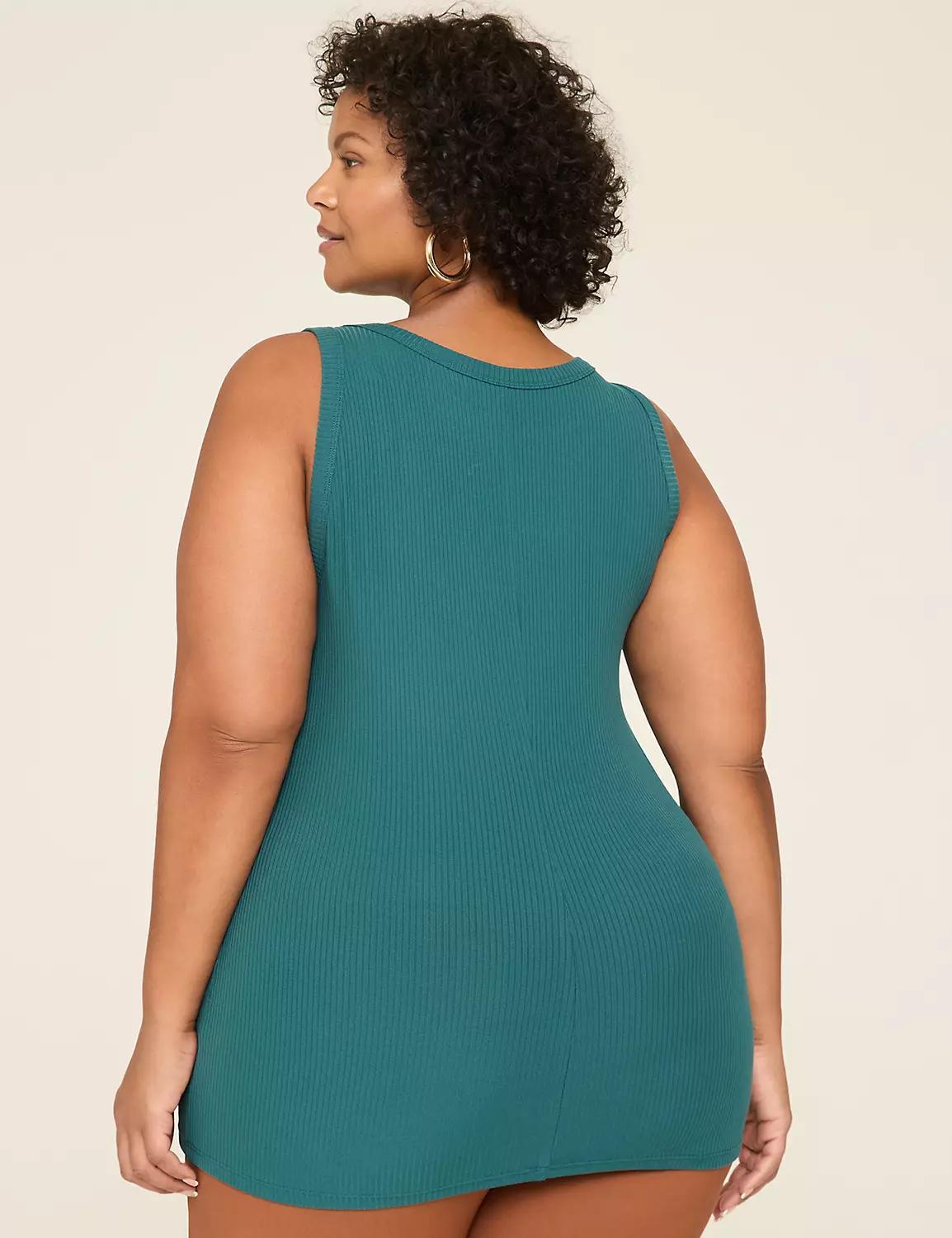 High-Neck Rib Tank Product Image