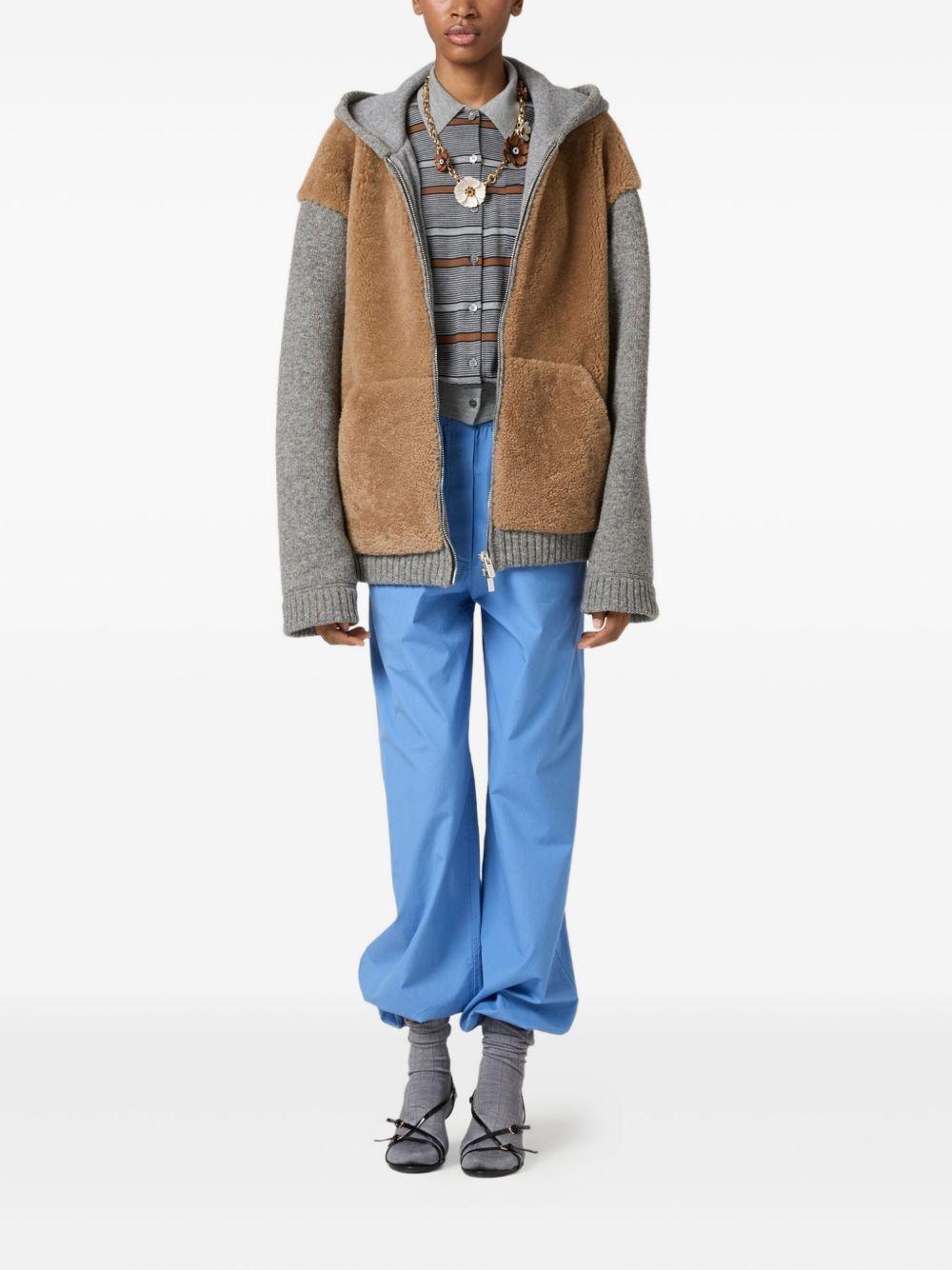 striped buttoned wool cardigan Product Image