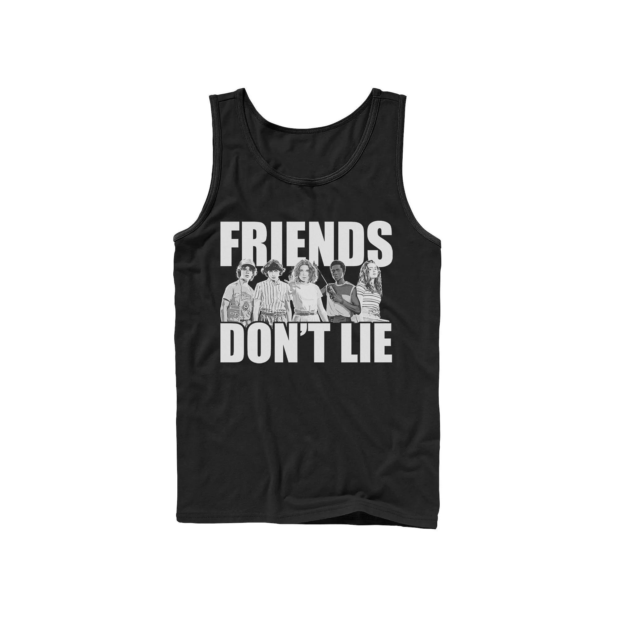 Men's Netflix Stranger Things Friends Don't Lie Group Shot Tank Top,  Product Image