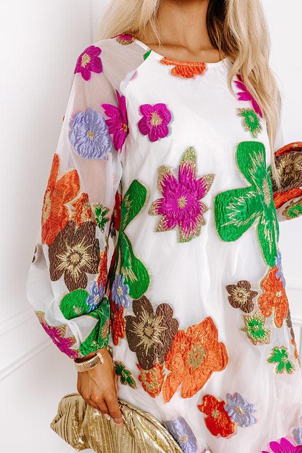 Brilliant Blooms Jacquard Mini Dress Product Image