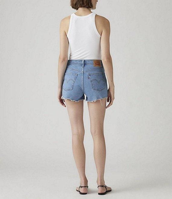 Levi's® 501® Original High Rise Frayed Hem Denim Shorts Product Image