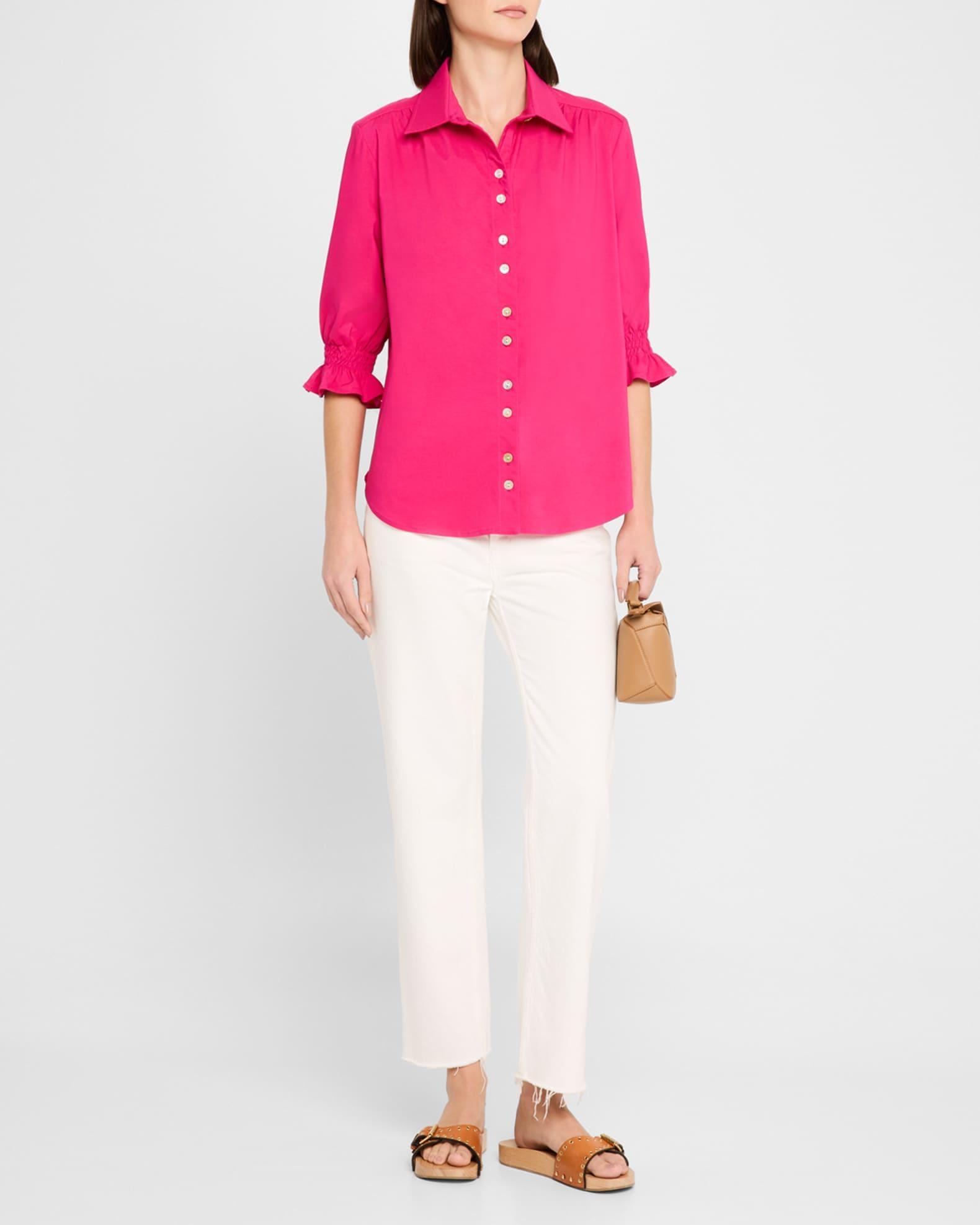 Sirena Button-Down Solid Stretch Shirt Product Image