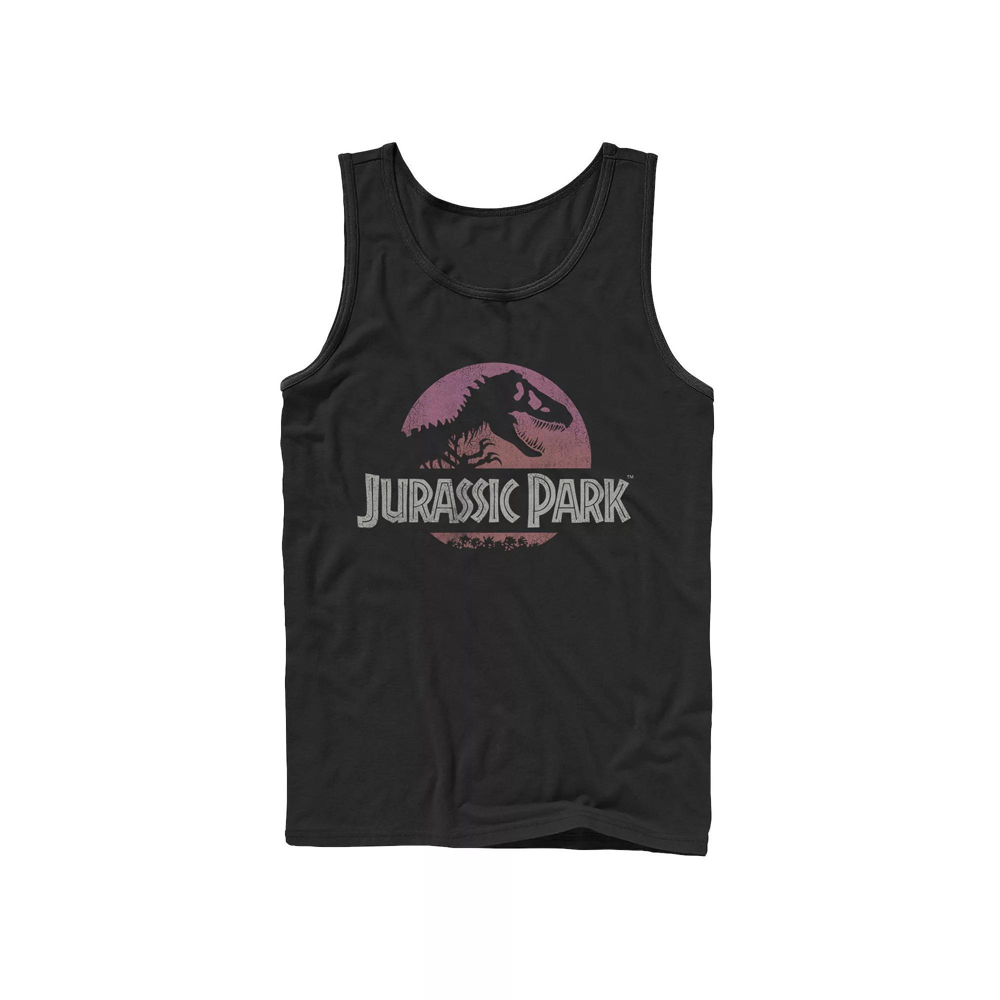 Men&#x27;s Jurassic Park Gradient Sunset Logo Icon Tank Top,  Product Image