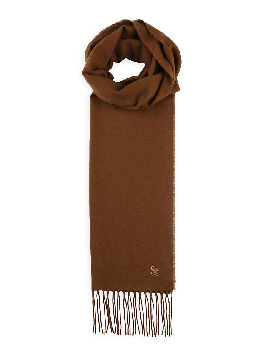 Mens Cashmere Embroidered Monogram Scarf Product Image