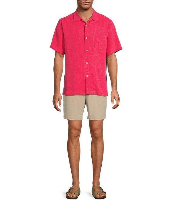 Tommy Bahama Solid Tropic Isle Short Sleeve Camp Collar Woven Shirt Product Image