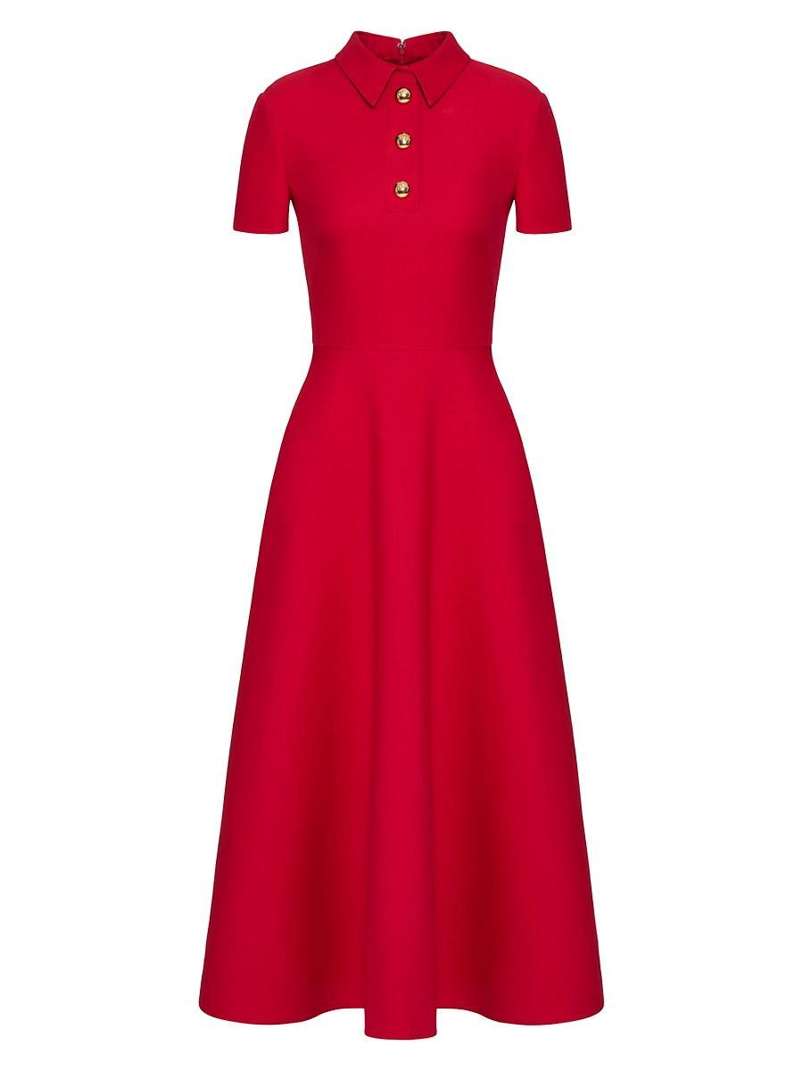 Womens Crepe Couture Midi Dress Product Image