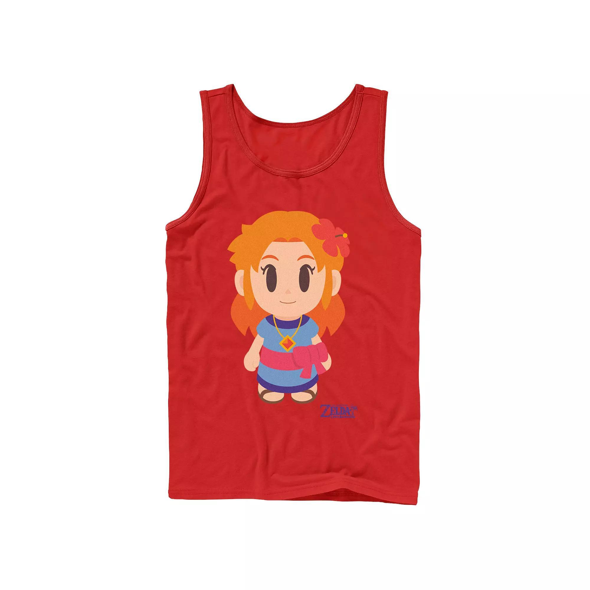 Men's Nintendo Legend Of Zelda Links Awakening Marin Avatar Style Portrait Tank Top, Size: XXL, Red Product Image