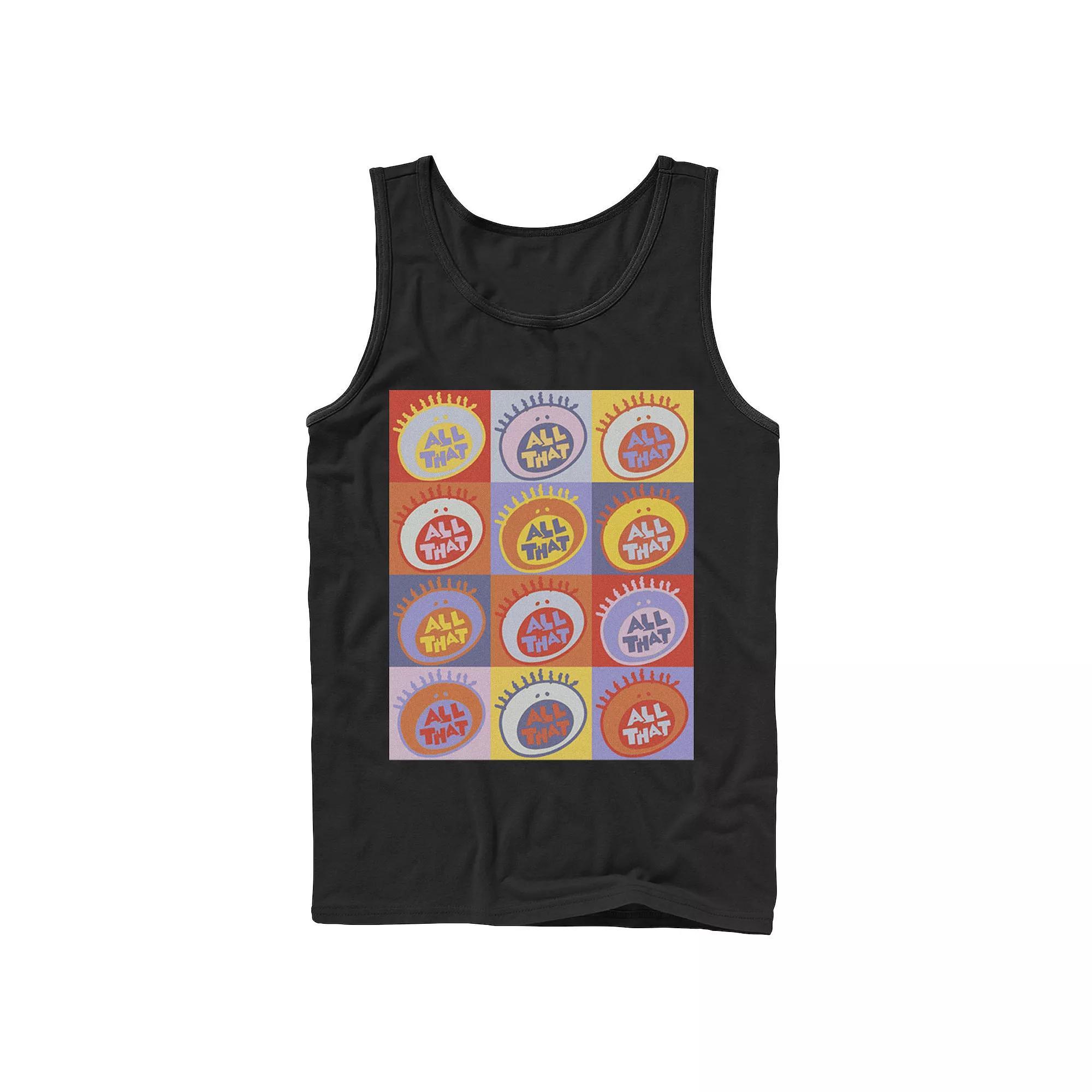 Men's Nickelodeon All That Classic Vintage Logo Panels Graphic Tank Top,  Product Image