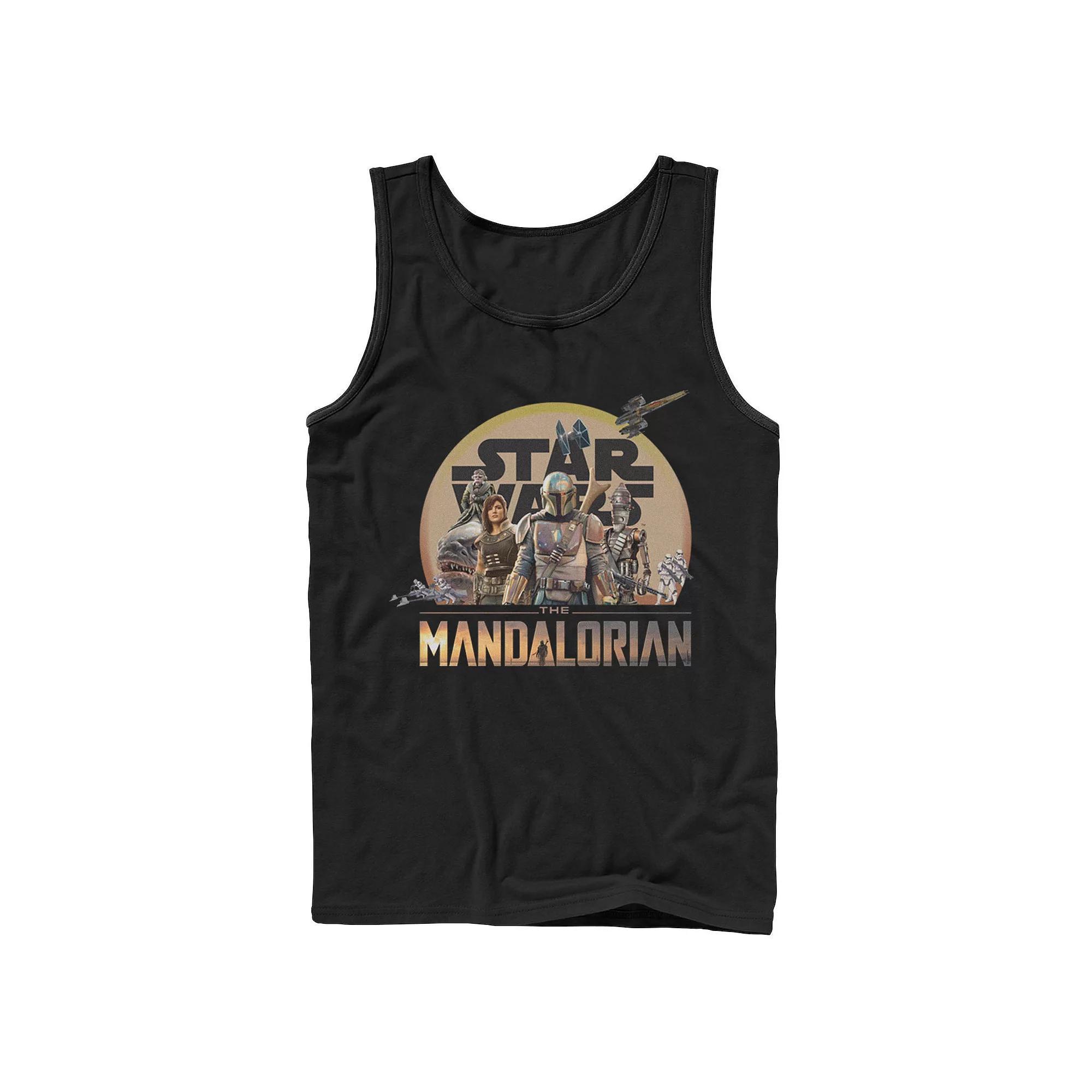 Men's Star Wars The Mandalorian Character Collage Tank Top,  Product Image